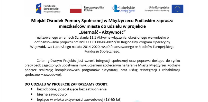 plakat - "Bierność - Aktywność" - 2
