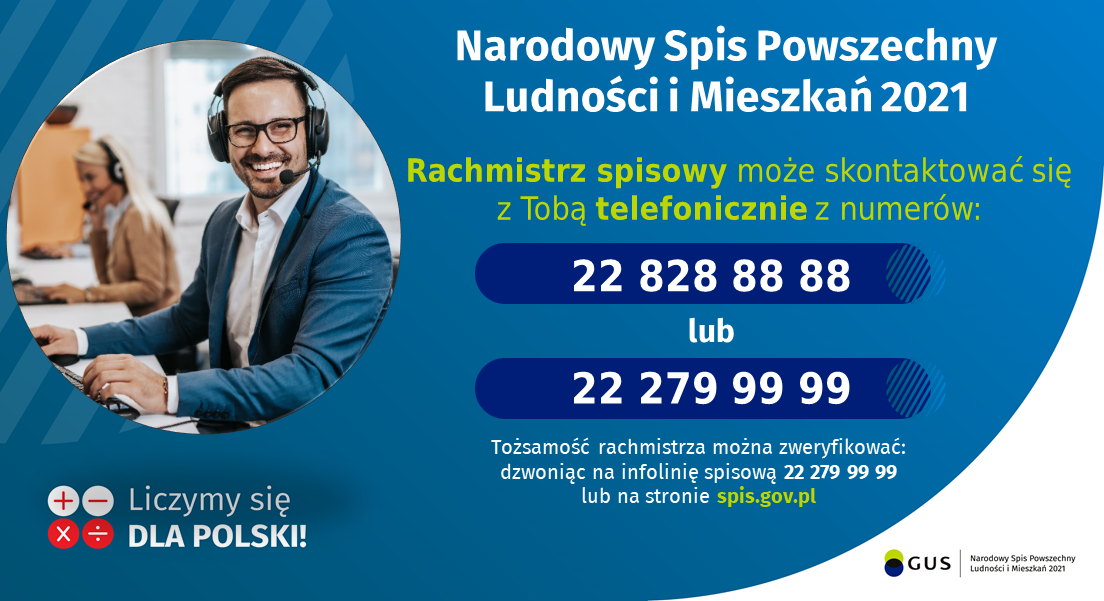 Plakat - Narodowy Spis Powszechny Ludności i mieszkań 2021 - dalsze informacje cz. 1