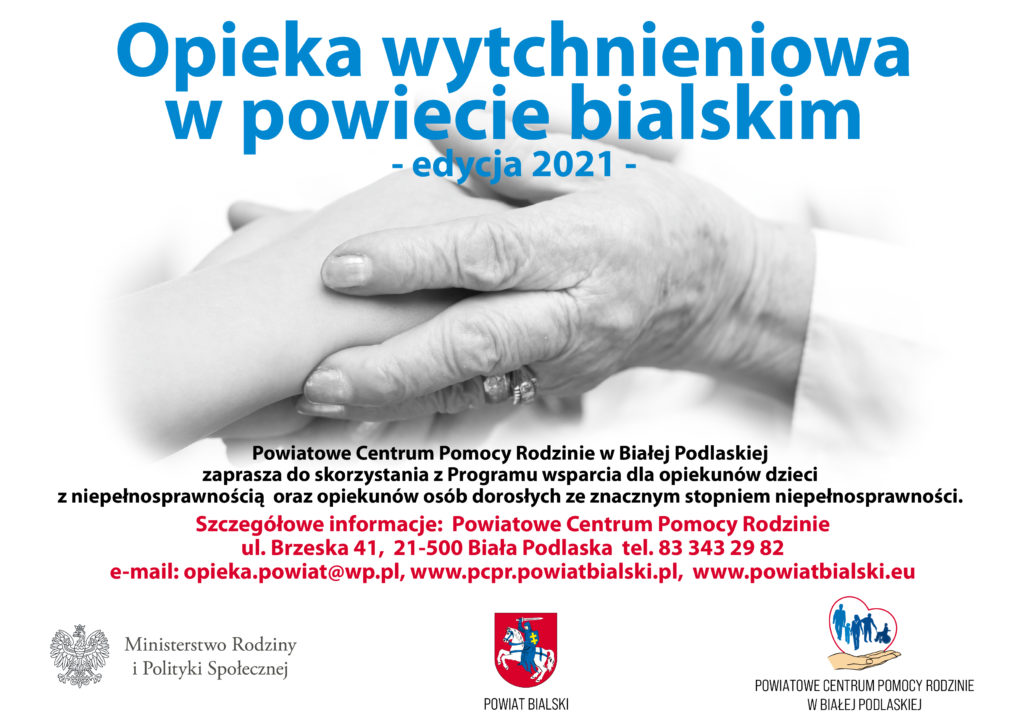 Plakat - „Opieka wytchnieniowa – edycja 2021”